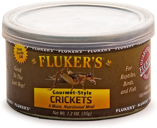 Gourmet Canned Food for Reptiles, Fish, Birds and Small Animals, Crickets, 1.2 Oz