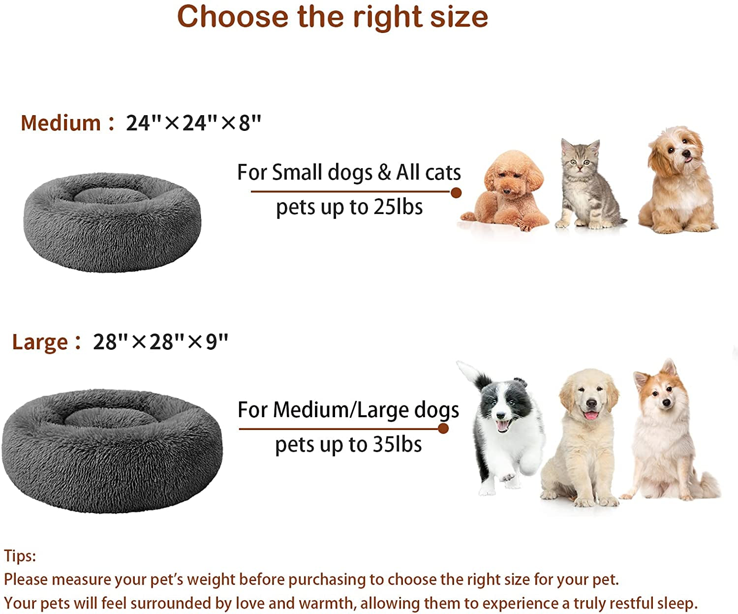 Dog Bed,Dog Beds for Medium Dogs,Medium Dog Bed,Grey Dog Bed Cat Bed,Pet Beds for Medium Dog,Pet Bed Anti-Slip Anti-Anxiety Donut Fluffy Soft Durable Pet Bed Washable Puppy Bed