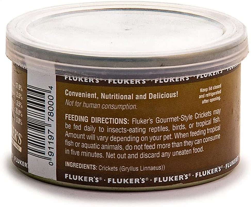 Gourmet Canned Food for Reptiles, Fish, Birds and Small Animals, Crickets, 1.2 Oz