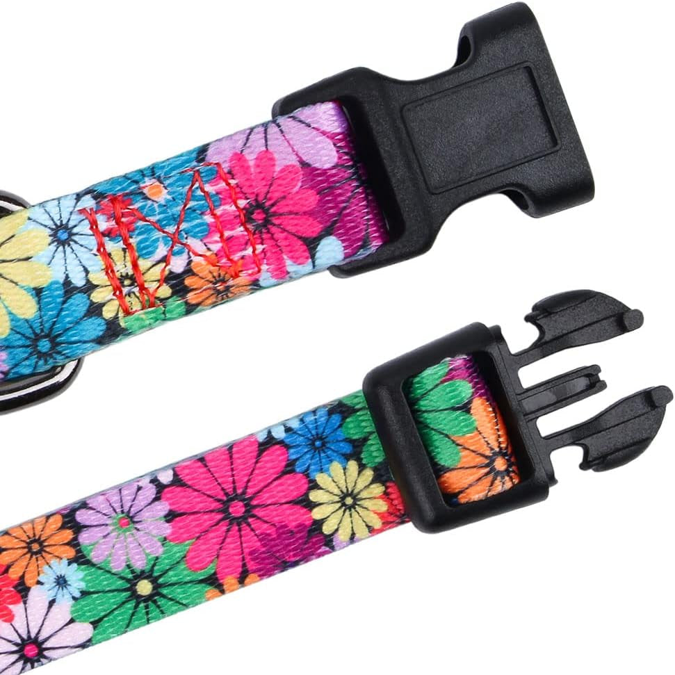 Dog Collar for Small Dogs Floral Pattern for Girl Boy Dogs Small