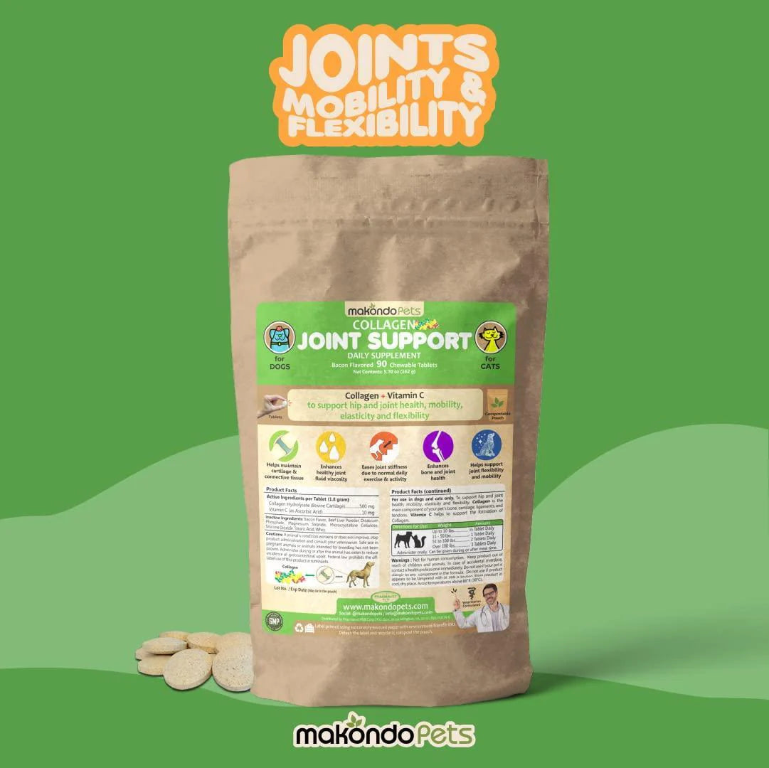 Joint Support for Dogs and Cats Collagen Joint Supplement with Vitamin C 90