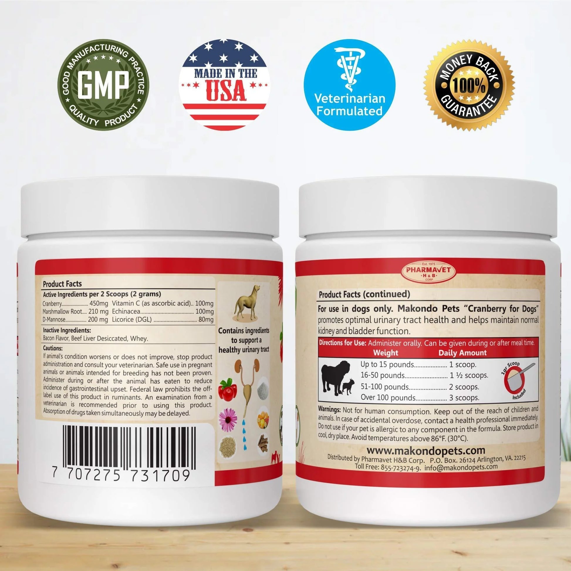 Dog Cranberry Supplement Natural Dog UTI Treatment & Kidney Support for Dogs.