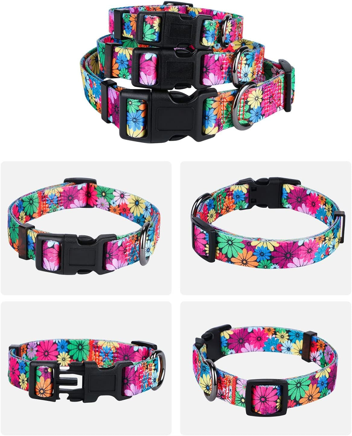 Dog Collar for Small Dogs Floral Pattern for Girl Boy Dogs Small